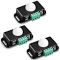 Miniatyrbild 1 av 4: 3 st 12 V 24 V PIR-sensor Infraröd Rörelsedetektor Kroppsrörelsesavkännande Ljusbrytare PIR-kontroller