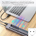 Miniatyrbillede 2 af 5: 13-ports USB Hub 5 Gbps USB 3.0 Multifunktionel Udvidelsesinterface Splitter Expander med Uafhængig