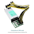Pikkukuva 3 / 5: 6 kpl 16awg 6-nastainen Pci-e - 8-nastainen (6+2) Pci-e (uros-uros) Gpu-virtajohto palvelimelle näytönohjaimelle