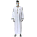 Miniatyrbild 2 av 3: Herr Mu Saudi Robe Kaftan Dubai Tunika Lång Topp Blus Thobe Kläder white 2XL