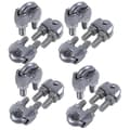 6mm 1/4 tums rostfria stållinor kabelklämmor 12 st