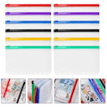 Miniatyrbillede 4 af 4: 12 stk. Multipurpose Binder Lommer Løse Bladposer til 6-Rings Notesblok Studenter Papirvarer