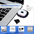 Miniatyrbilde 4 av 5: USB Oppladbart Lys For LED Strikkelue, 4 Stykker, Sterk Medium og Svak Lysmodus LED Lue