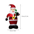 Miniatyrbillede 3 af 4: 1,8/2,4 m Oppustelig Julemand LED Lys Jule Legetøj Udendørs Ornamenter Julefrokost Hjem Butik Gårdhave Have Dekoration 1.2m AU