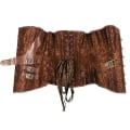 Miniatyrbilde 3 av 4: Tflycq Dame Brun Brokade Retro Byster Korsetter Imitert Skinnkjeder Steampunk Korsett Pluss Størrelse S-6xl Sexy Undertøy Korsett Topp