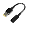 Pikkukuva 1 / 5: 100W USB Type C Naaras Neliöliitin Muunnin Kannettavan Tietokoneen DC Virtalähde Adapteri Liitin