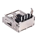 Miniatyrbillede 5 af 5: 60 stk. 15mm USB 2.0 Hun Type A Port 4-benet Dip 90 Graders Jack Stik Sort+sølv