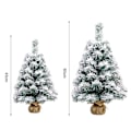 Miniatyrbild 3 av 4: Mini Julgran Konstgjord Flockad Snö Bordsjulgransprydnad 45cm