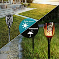 Miniatyrbild 5 av 5: 4 st Solar Fackla Dansande Ljus LED Fladdrande Utomhus Trädgårdslampa