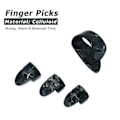 Miniatyrbild 5 av 5: Gitarr Slide Set Med 1 Glas Slide, 1 Stål Slide Och 1 Mässing Gitarr Slide, 6 St Gitarrplektrum Och 4