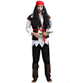Miniatyrbillede 3 af 5: Halloween udklædningskostumer til voksne, performancekostumer, pirat-karakterkostumer, Pirates of the Caribbean-kostumer til voksne man one size