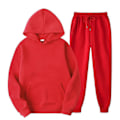 Miniatyrbilde 1 av 2: Joggebuksesett Joggedresser Pullover Hettegenser med Snøring Topper For Løping Gåing Bruk- Red 2XL