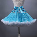 Miniatyrbillede 5 af 5: Elastisk chiffon underkjole til kvinder, puffet tutu tylskørt, prinsesse balletdans pettiskirts S-2xl Style1 M