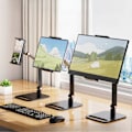 Miniatyrbilde 4 av 5: Bærbar Skjerm Display Brakett Skjermholder Universell for 17,3-tommers Utvidelsesskjerm 360-graders Justerbar Ekstern Vertikal Skjermstativ O