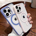 Miniatyrbild 3 av 5: Lyxigt Akryl Magnetiskt Transparent Mobilskal För Iphone 15 14 13 12 11 Pro Max Mini X Xs Xr 7 8 Plus Magsafe Trådlös Laddning Skal Blue For iPhone 14