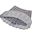Miniatyrbillede 2 af 3: Højtaljet plisseret mini skater-nederdel med lynlås i tennisstil til piger (børn) Grey 110cm  3-4 Years