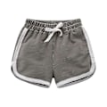 Miniatyrbild 1 av 5: Pojkar Flickor 100% Bomull Sportshorts Sommar Kontrast Kantning Delfin Shorts Barn Atletisk Gym Kläder Grey 8T