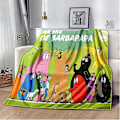 Miniatyrbild 1 av 5: Les Barbapapa Familj Anime Cartoon Pläd, Mjuk Filt För Hem Sovrum Säng Soffa Picknick Resa Kontor Täcke Barn 180x230cm 24