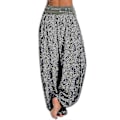 Miniatyrbillede 3 af 4: Boheme Paiey Gypsy Harem Bukser til Kvinder Ali Baba Yoga Palazzo Løse Hippie Bukser Bloomers Med Smock Talje Army Green S