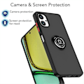 Pikkukuva 5 / 5: Samsung Galaxy A06 -puhelimen kuori, jossa sormuspidike ja jalusta, TPU+akryylipuhelinkotelo - Musta Multicolor Style CGalaxy A06