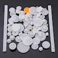 Miniatyrbillede 2 af 5: 75 stk. Type PC Kronegear Enkelt Dobbelt Reduktionssnekke Små Dele DIY Gear Til Robot Smart Bil