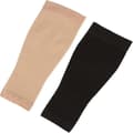 2 Sæt Tattoo Dækærme Lycra Elastisk Fiber Arm Ben Kompressionsærmer Concealer Støtte Farve Sort Hudfarve