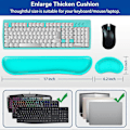 Miniatyrbillede 5 af 5: Tastatur Håndledsstøtte, Memory Foam Mus Håndledsstøtte, Ergonomisk Tastatur Håndledsstøtte PU Læder Støtte P