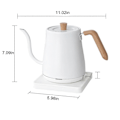 Miniatyrbillede 3 af 5: Elektrisk Kanden Gåsehalsskeddel, 800ML Vandkanden, Tekande Rustfrit Stål Til Kaffe & Te Med Hurtig Opvarmning, Automatisk Afbrydelse Og Tørkogningsbeskyttelse