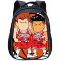 Miniatyrbild 1 av 5: Slam Dunk Ryggsäck med Tryck för Tonårspojkar Flickor Väskor Canvas Student Skolväskor style 5