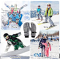 Miniatyrbilde 5 av 5: Vinterhansker for barn, snø- og skihansker, ungdomshansker for kaldt vær til ski Gray