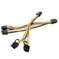 Pikkukuva 2 / 5: 50 kpl 6-nastainen Dual PCIe 8-nastainen (6+2) näytönohjainkortti PCI Express -virtasovitin GPU VGA Y-jakaja jatkojohto