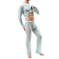 Miniatyrbild 1 av 3: Herr Mesh Genomskinlig Pyjamas Set Sexig Topp + Byxor Underkläder Erotiska Nattkläder Lake Blue M