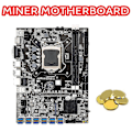 Miniatyrbild 5 av 5: B75 Eth Mining Moderkort+i3 2120 Cpu+sata Kabel Lga1155 12 Pcie Till Usb Adapter Msata Ddr3 B75 Usb