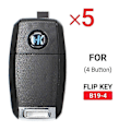 Miniatyrbillede 3 af 5: 5 stk. For Keydiy B19-4 B- 4 Knap Fjernbetjening Bilnøgle Til Kd900 Kd900+ Urg200 -x2 Progra