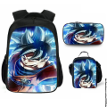 Miniatyrbild 4 av 5: 3 st 16 Tum Dragon Ball Goku Skolväska Barn Skolväska Clear 16inch double-deck