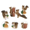 Pikkukuva 3 / 4: 4 kpl Miniatyyri Orava Figuriinit Eläinmallit Maisema Puutarhakoriste