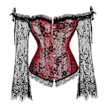 Pikkukuva 1 / 5: Pitsinen seksikäs korsetti vintage-tyylinen bustier-toppi naisille muotoileva S-6xl Red 5XL