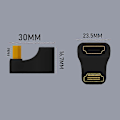 Miniatyrbillede 5 af 5: Adapter HDMI-kompatibel Han til Hun-stik 8K Ultra-klar Understøttelse UHS2.1 med Indikatorlys Adapter