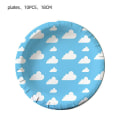 Miniatyrbillede 1 af 3: Blå Himmel Hvide Skyer Tema Festartikler Tegneserie Toy Story Engangsservice Kop Til Børn Drenge Fødselsdagsfest Dekorationer 10pcs 7in plate