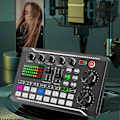 Miniatyrbild 2 av 4: Ljudkort Kit För Livestreaming Engelsk Version Streaming Utrustning Paket Ljudinterface Ljud DJ Mixer Sändning För