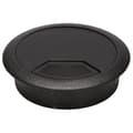 2 st 50 mm diameter skrivbords kabelgenomföringar hålöverdrag svart