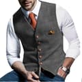 Rutig V-ringad väst för män, Slim Classic Vest (Ruipei)