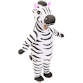 Miniatyrbild 4 av 4: Uppblåsbar Zebra Kostym Rolig Blås Upp Djur Kostym Cosplay Party Jul Halloween Kostym Festival Kostym Jumpsuit