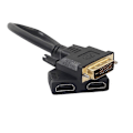 Miniatyrbillede 5 af 5: Dobbelt HDMI-kompatibel Hun til DVI 24+1 Han Adapter Kabel Bi-direktionel Konverter Ledning