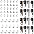 Miniatyrbild 2 av 2: 1 Set Dragkedjekläppar Ersättningar Dragkedja Reparationssats Metall Kläder Väska Dragkedjekläppar Huvuden Set