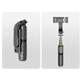 Miniatyrbillede 5 af 5: Trådløs Bluetooth Selfie Stick Multifunktionel Telefonholder Foldbart Mini Tripod Bordstativ Til Ios