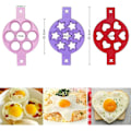 Miniatyrbillede 2 af 5: 3 stk. Hjerte Rund Stjerne Pandekageform Omelet Fixator, Hurtig DIY Nonstick