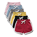 Miniatyrbillede 4 af 5: Drenge Piger 100% Bomuld Sports Shorts Sommer Kontrast Binding Delfin Shorts Børn Atletisk Træningstøj Random 3pcs 8T
