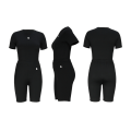 Miniatyrbild 3 av 4: Sommar tajta yogabyxor set enfärgad åtsittande yogakläder tvådelat set black XL