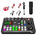Miniatyrbild 1 av 4: Ljudkort Kit För Livestreaming Engelsk Version Streaming Utrustning Paket Ljudinterface Ljud DJ Mixer Sändning För